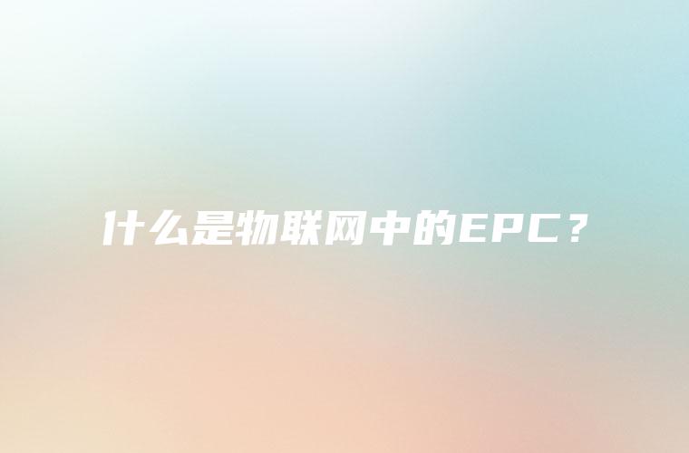 什么是物联网中的EPC？