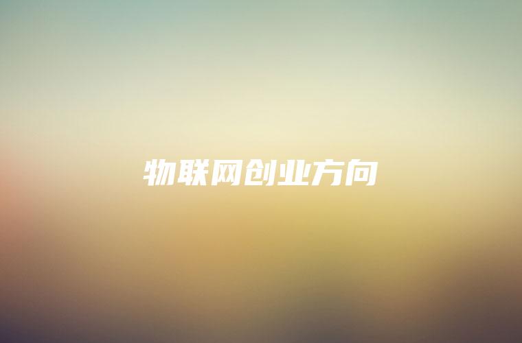 物联网创业方向