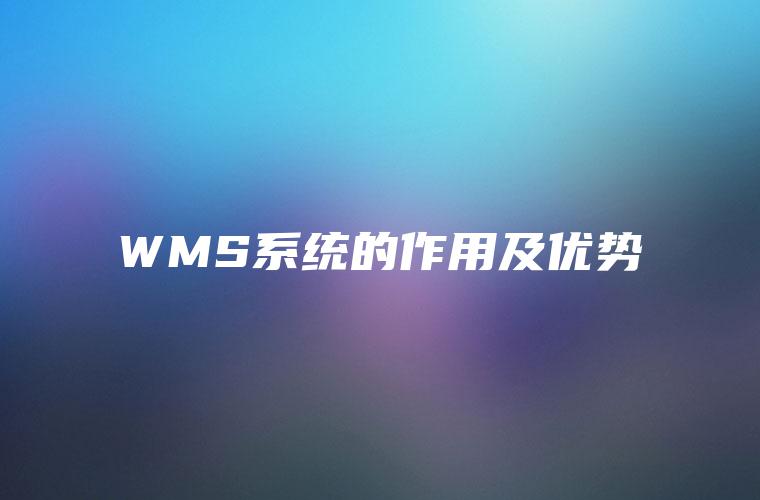 WMS系统的作用及优势 WMS系统的作用及优势