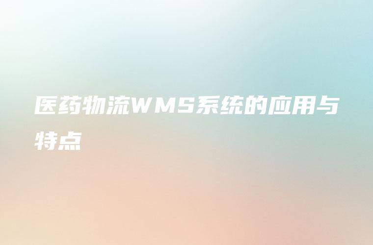 医药物流WMS系统的应用与特点