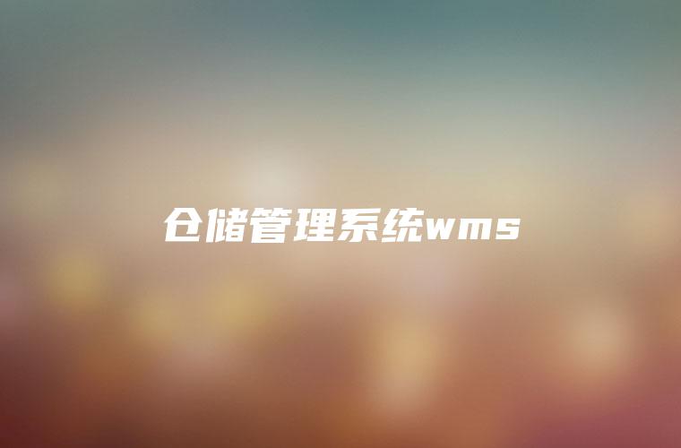 仓储管理系统wms
