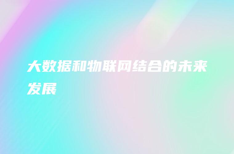 大数据和物联网结合的未来发展