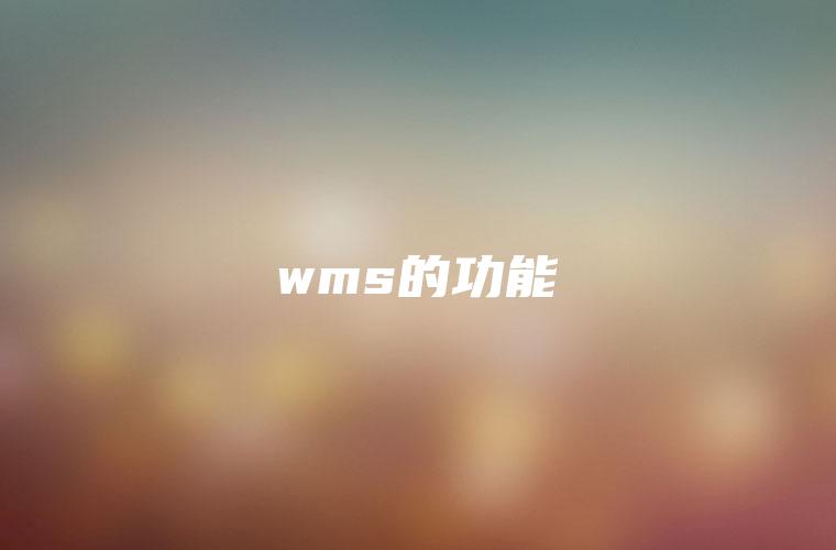wms的功能 wms的功能