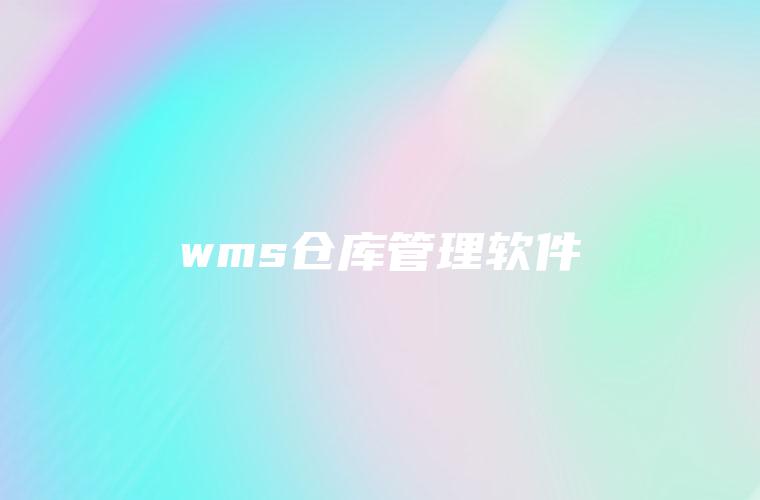 wms仓库管理软件