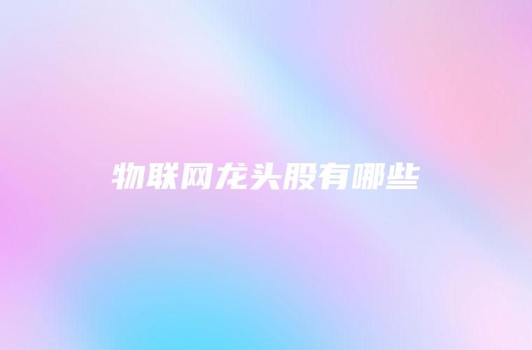 物联网龙头股有哪些