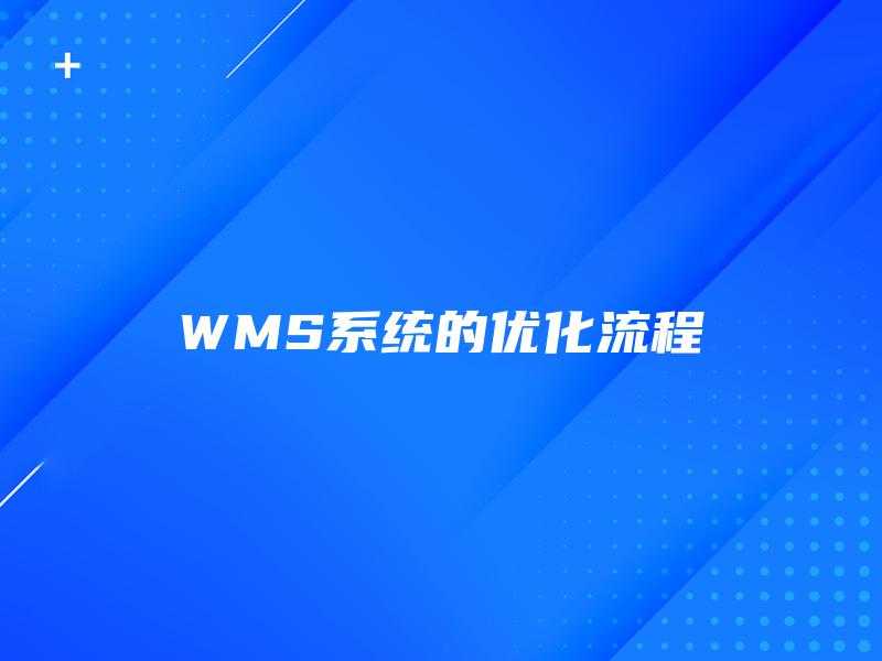 WMS系统的优化流程