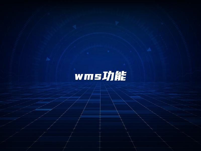 wms功能