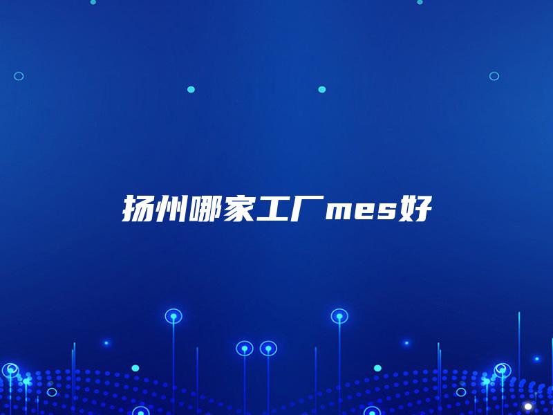 扬州哪家工厂mes好