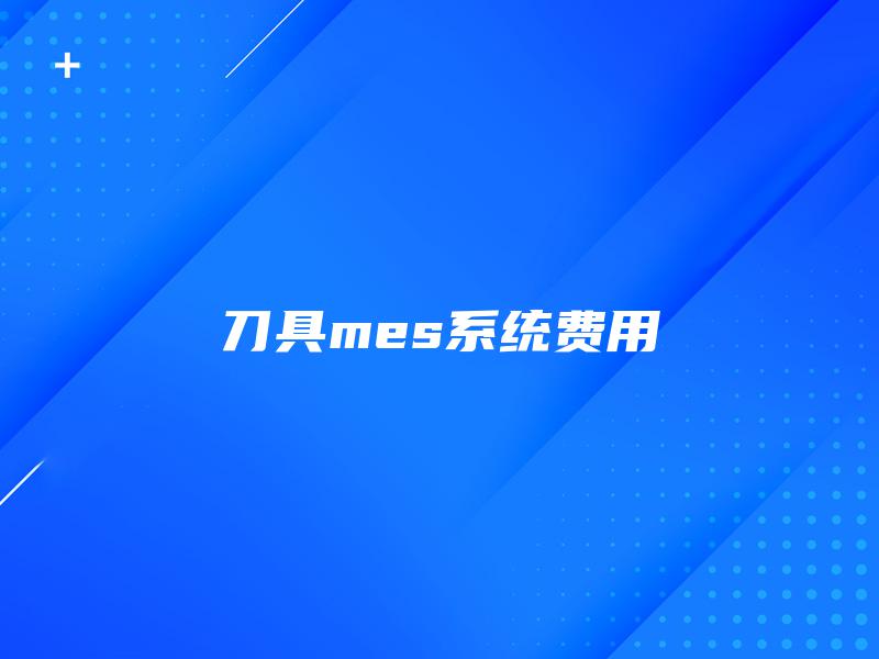 刀具mes系统费用