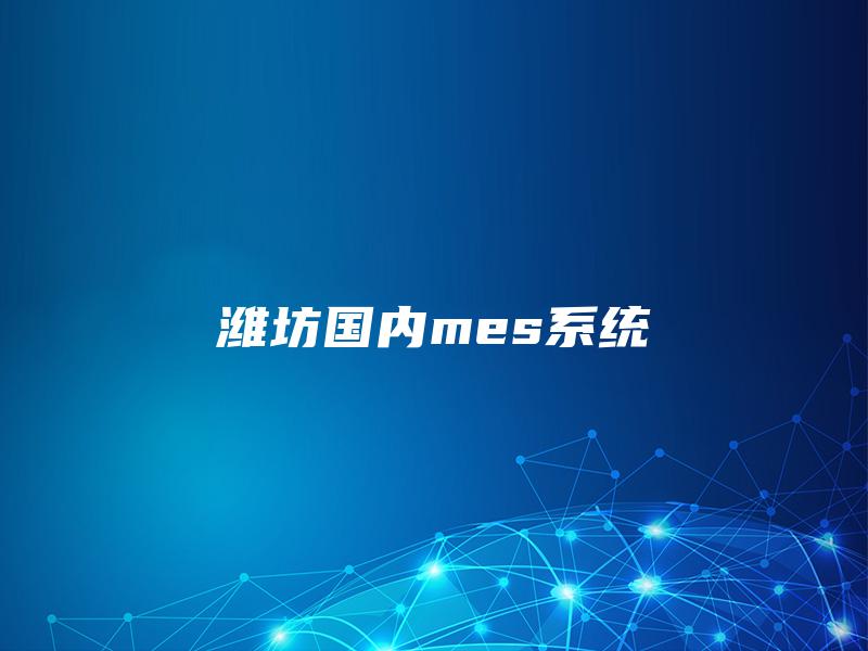 潍坊国内mes系统