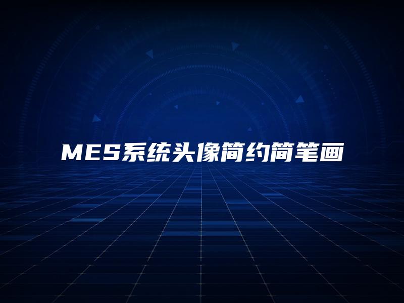 MES系统头像简约简笔画