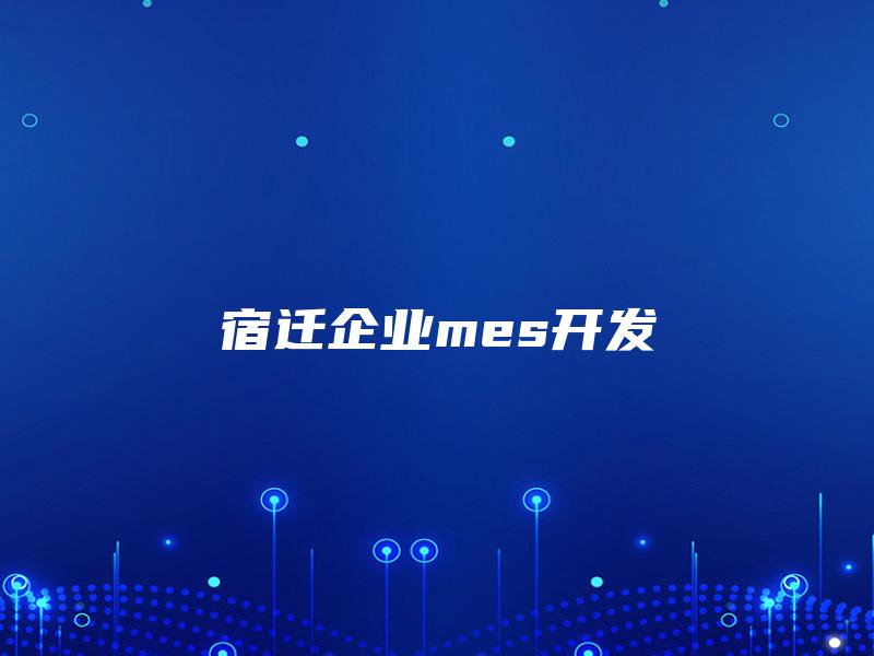 宿迁企业mes开发