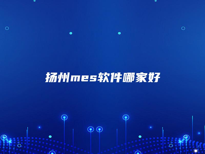 扬州mes软件哪家好