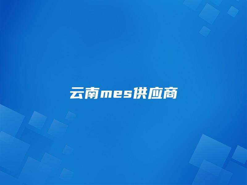 云南mes供应商