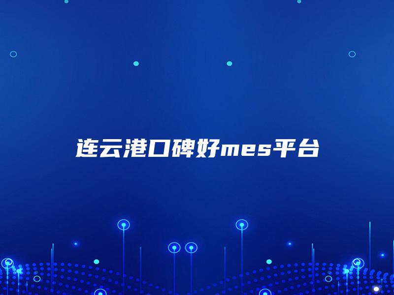 连云港口碑好mes平台