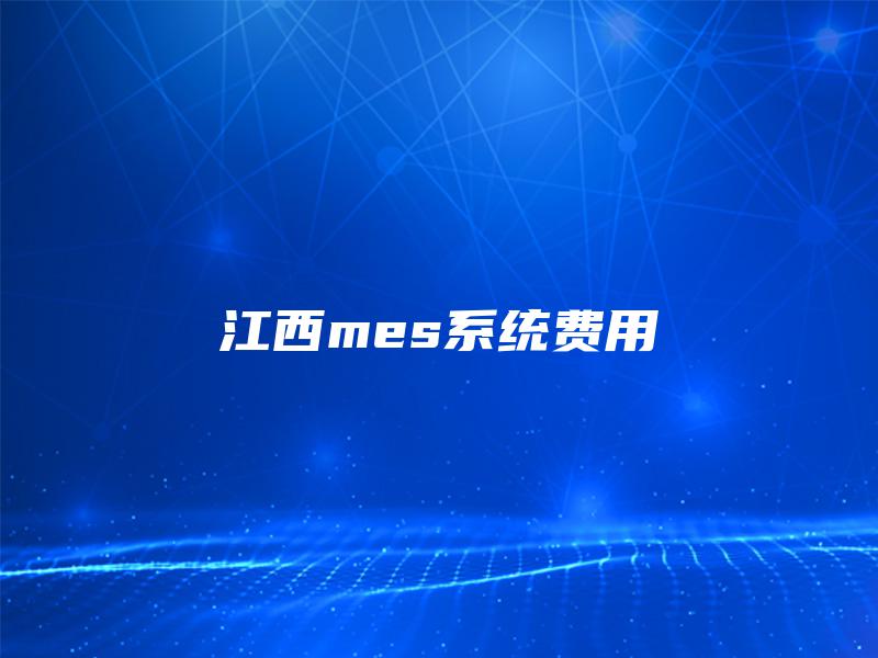 江西mes系统费用
