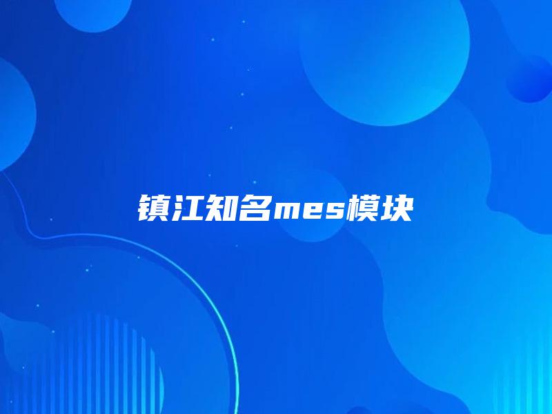 镇江知名mes模块