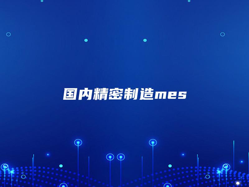国内精密制造mes