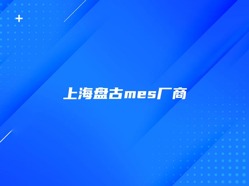 上海盘古mes厂商