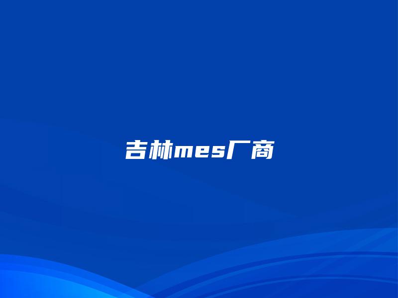 吉林mes厂商 吉林mes厂商