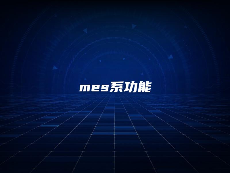 mes系功能